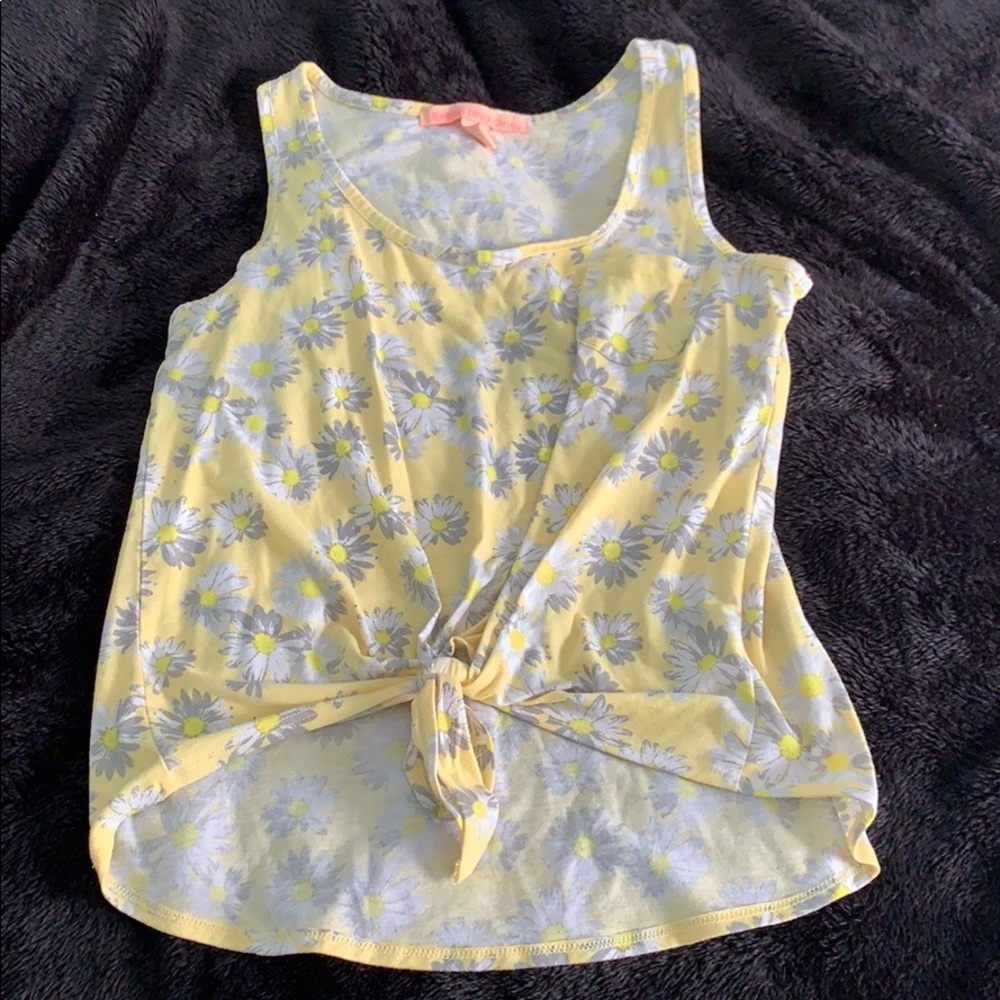 Rebellious One Daisy Front Tie tank top